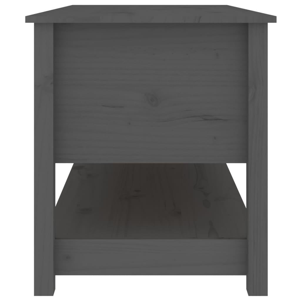 Couchtisch Grau 102x49x55 cm Massivholz Kiefer