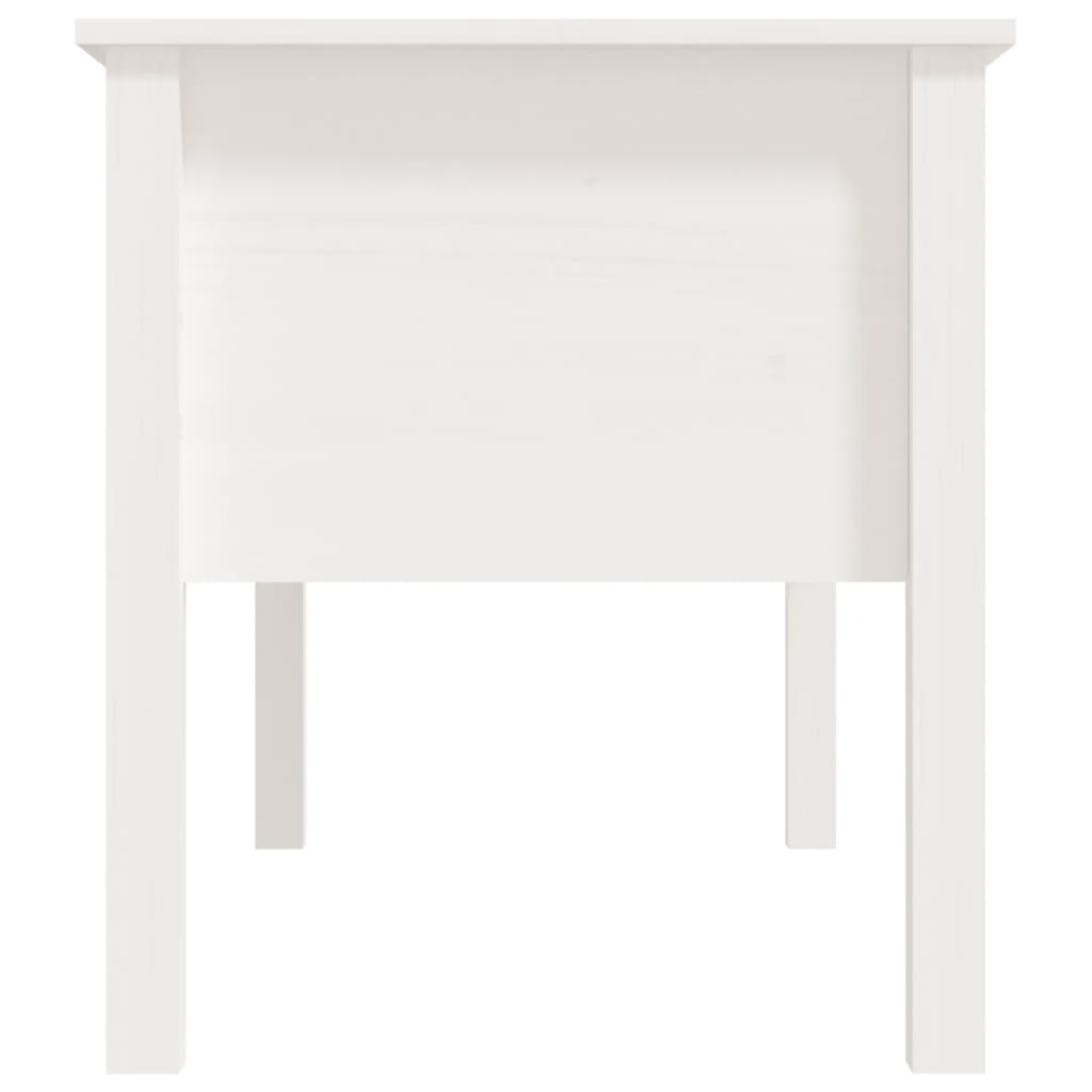 Sofabord Hvid 102x49x55 cm Massiv Fyr