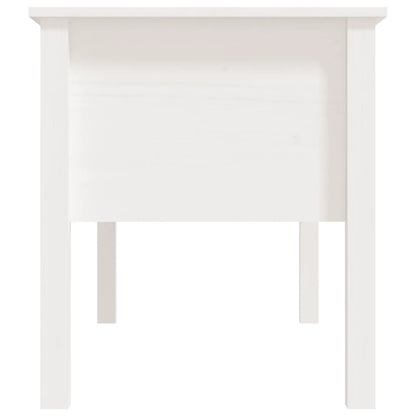Sofabord Hvid 102x49x55 cm Massiv Fyr