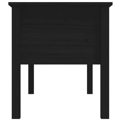 Couchtisch Schwarz 102x49x55 cm Massivholz Kiefer