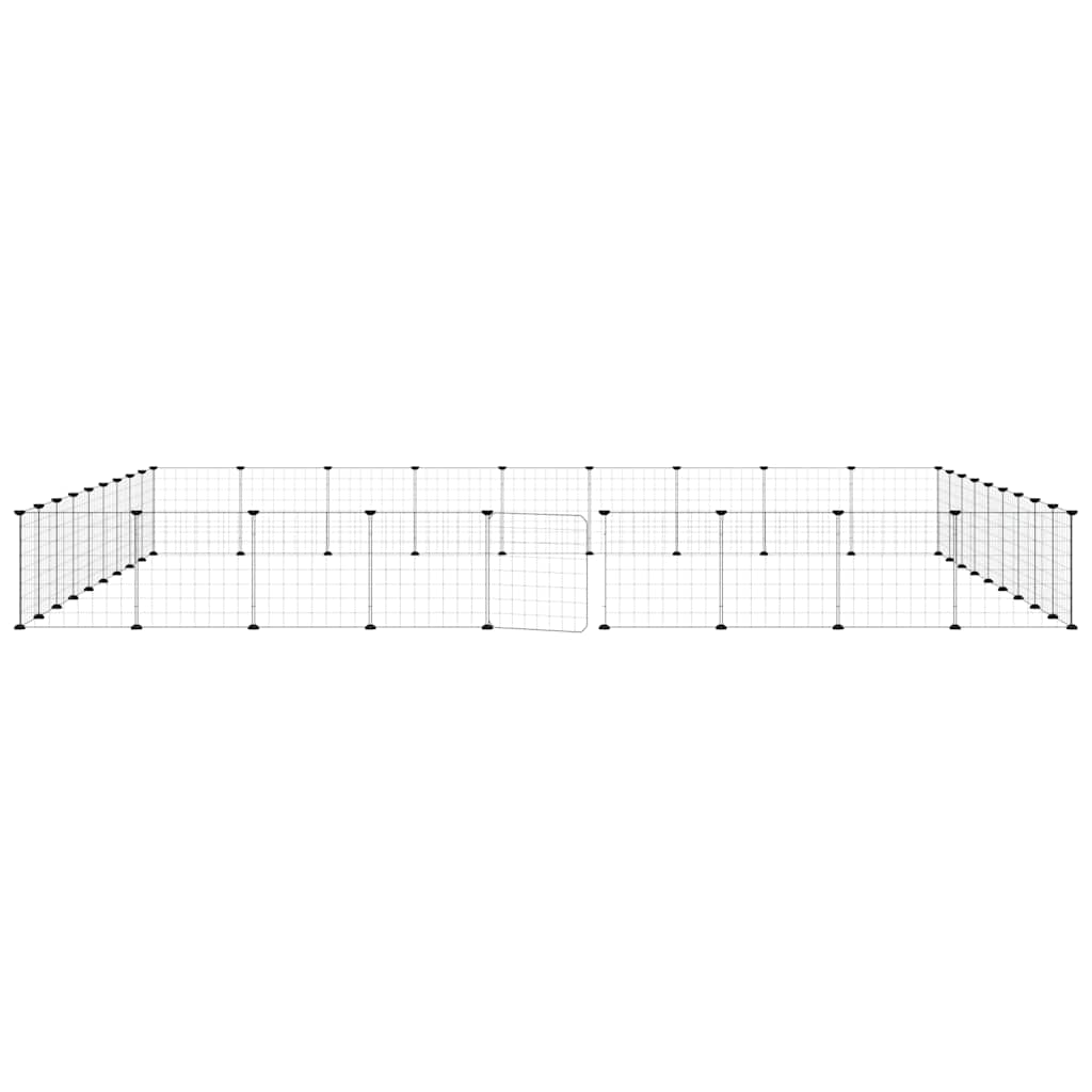 36-tlg. Haustierkäfig mit Tür Schwarz 35x35 cm Stahl