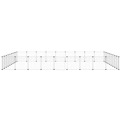 36-tlg. Haustierkäfig mit Tür Schwarz 35x35 cm Stahl