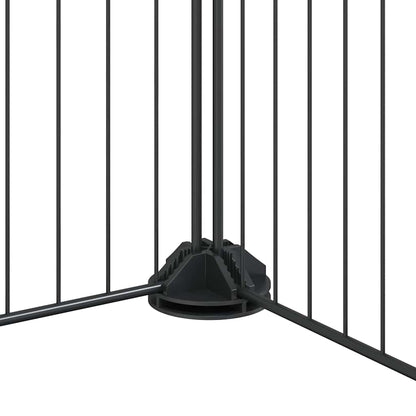 28-tlg. Haustierkäfig mit Tür Schwarz 35x35 cm Stahl