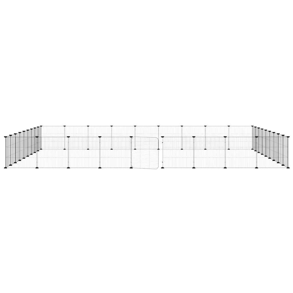 36-tlg. Haustierkäfig mit Tür Schwarz 35x35 cm Stahl