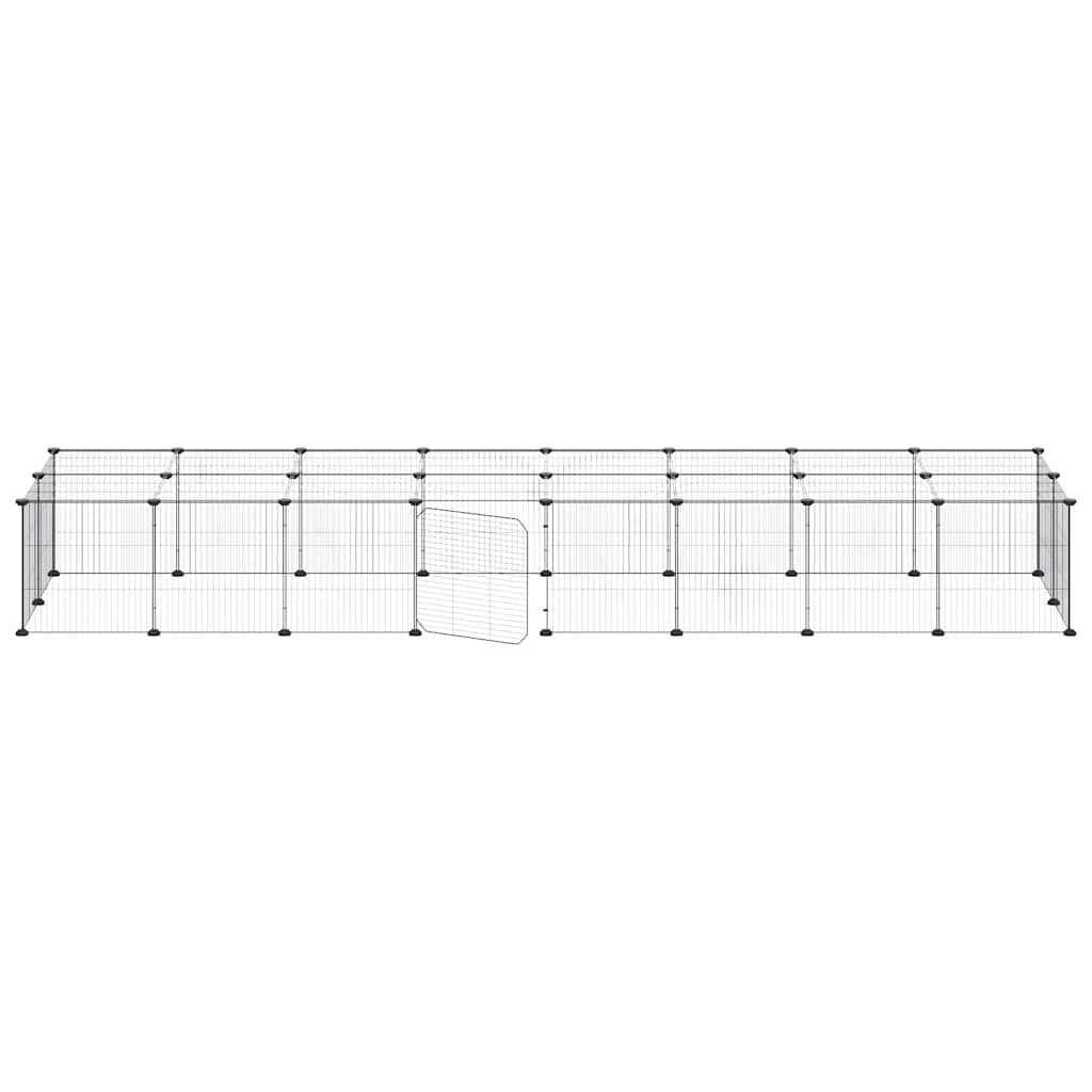 36-tlg. Haustierkäfig mit Tür Schwarz 35x35 cm Stahl