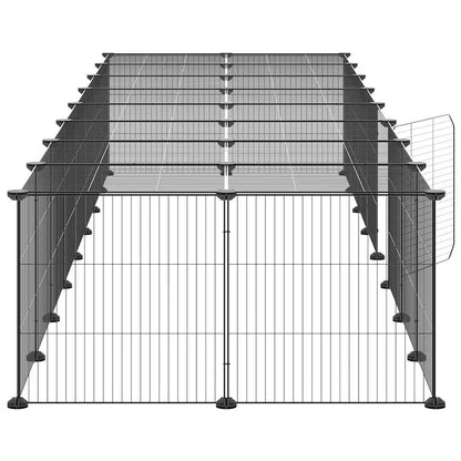 36-tlg. Haustierkäfig mit Tür Schwarz 35x35 cm Stahl