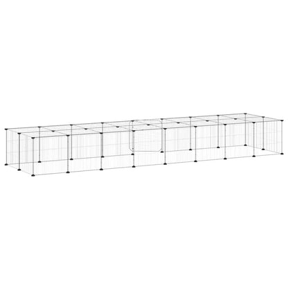 36-tlg. Haustierkäfig mit Tür Schwarz 35x35 cm Stahl