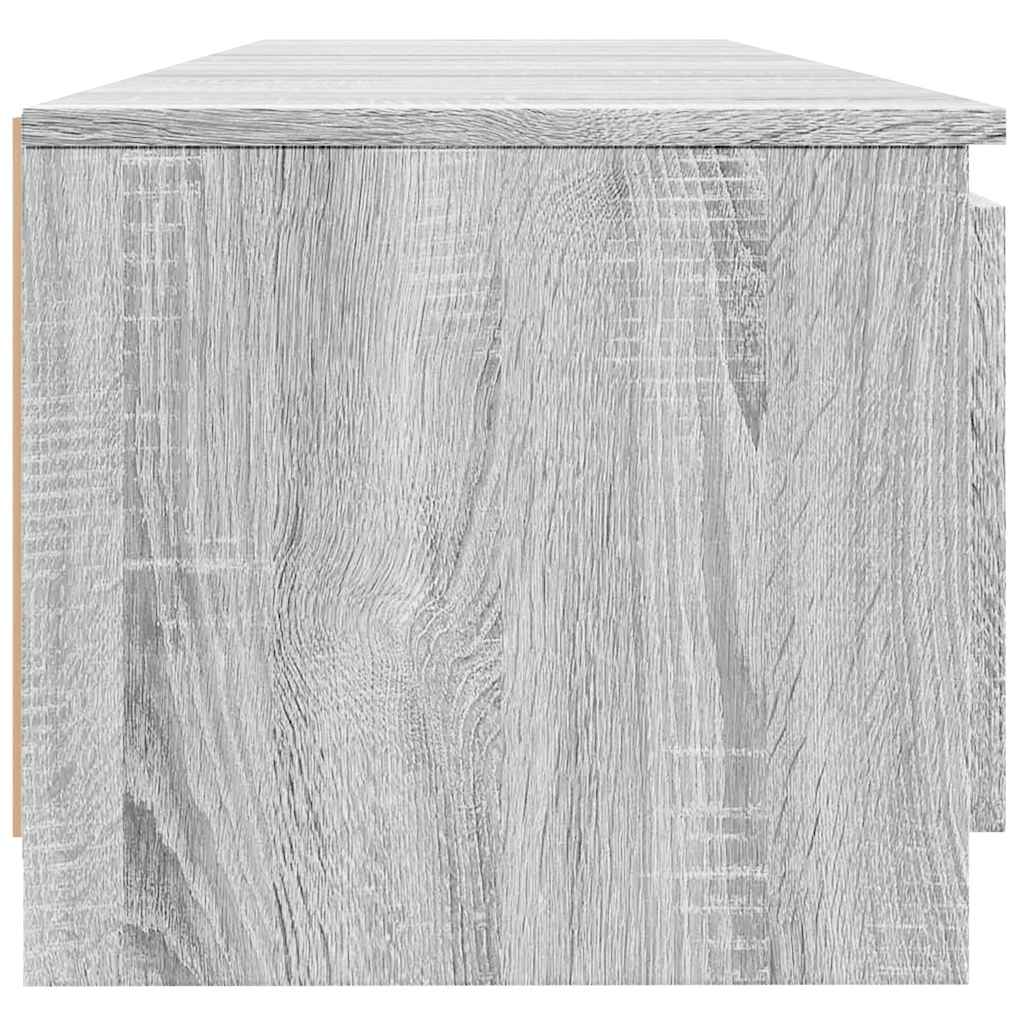 TV-Schrank mit LED-Leuchten Grau Sonoma 140x40x36 cm