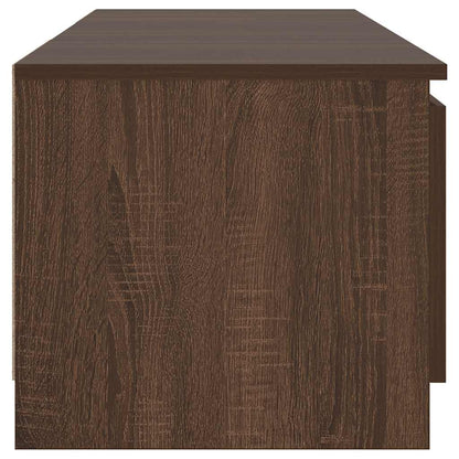 TV-Schrank mit LED-Leuchten Braun Eichen-Optik 140x40x36 cm