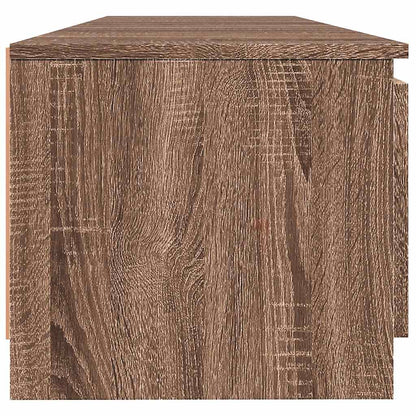 TV-Schrank mit LED-Leuchten Braun Eichen-Optik 140x40x36 cm