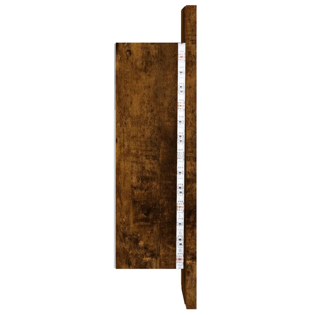 LED-Spiegelschrank Räuchereiche 40x12x45 cm Holzwerkstoff
