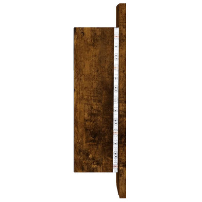 LED-Spiegelschrank Räuchereiche 40x12x45 cm Holzwerkstoff