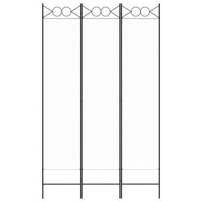 3-delt Paravent Hvid 120x200 cm Stof