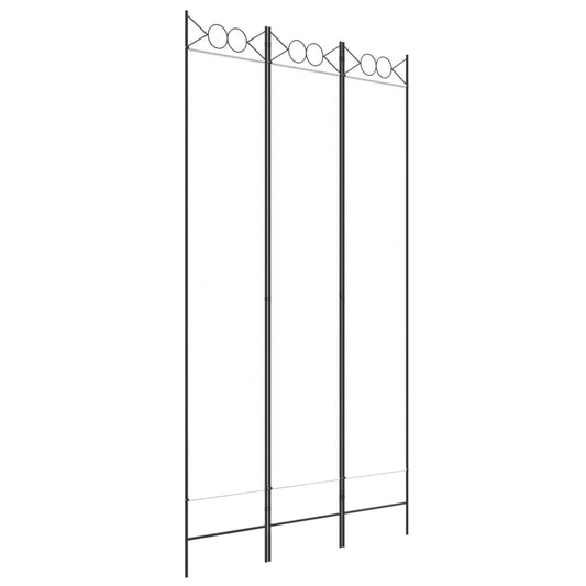 3-delt Paravent Hvid 120x220 cm Stof