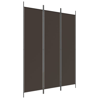 3-tlg. Paravent Braun 150x200 cm Stoff