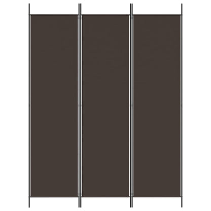 3-tlg. Paravent Braun 150x200 cm Stoff