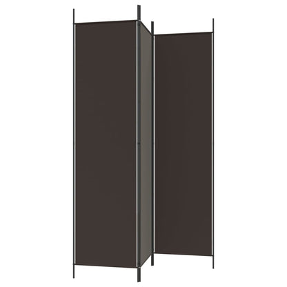 3-tlg. Paravent Braun 150x200 cm Stoff