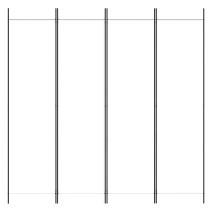 4-tlg. Paravent Weiß 200x200 cm Stoff