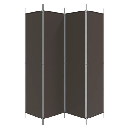 4-delt Skærm Brun 200x200 cm Stof