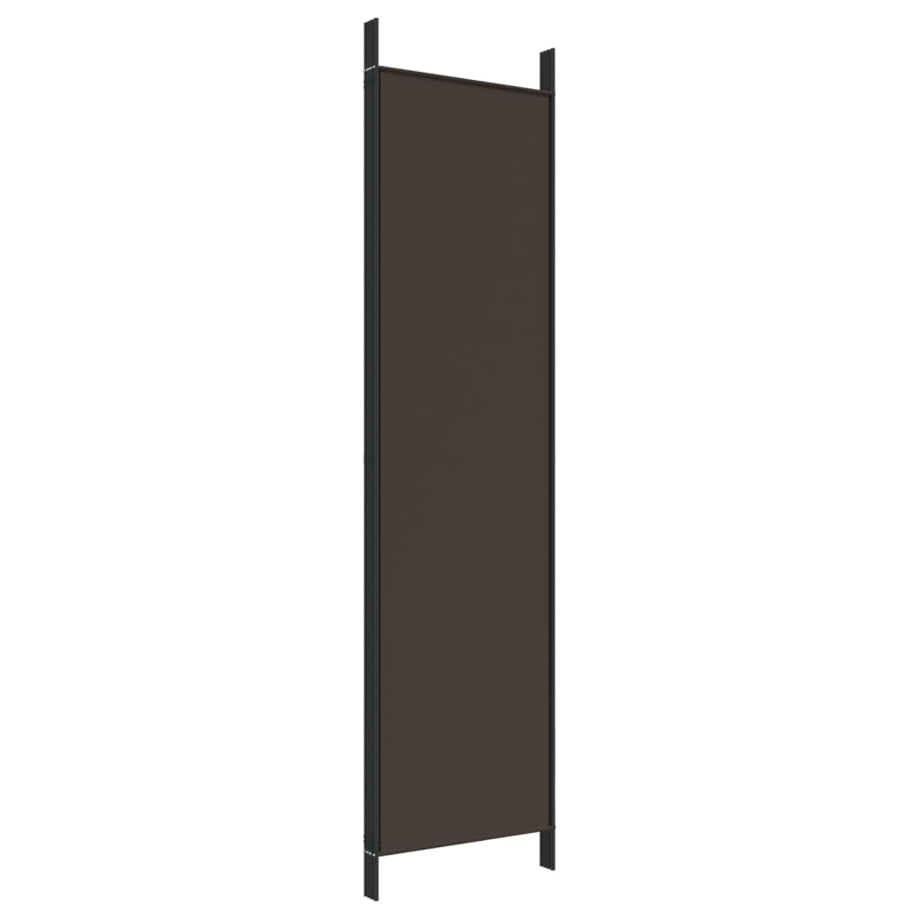 4-delt Skærm Brun 200x200 cm Stof