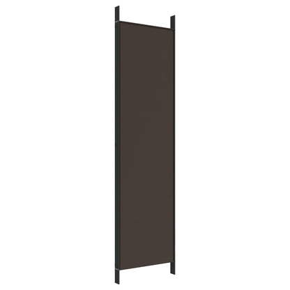 4-delt Skærm Brun 200x200 cm Stof