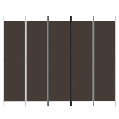 5-delt sæt Skærm Brun 250x200 cm Stof