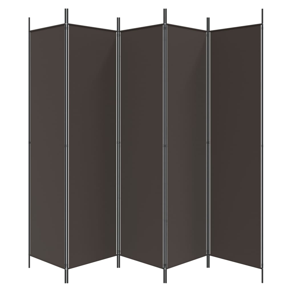 5-delt sæt Skærm Brun 250x200 cm Stof