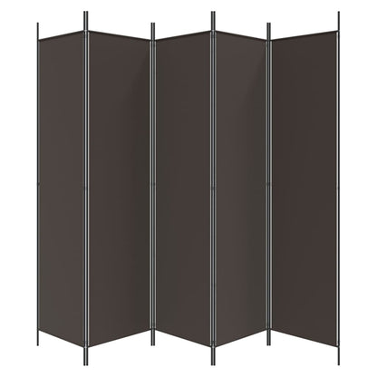 5-delt sæt Skærm Brun 250x200 cm Stof