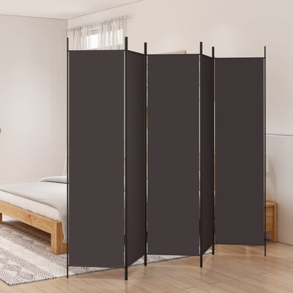 5-delt sæt Skærm Brun 250x200 cm Stof