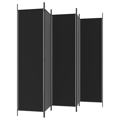 5-delt sæt Skærm Sort 250x200 cm Stof