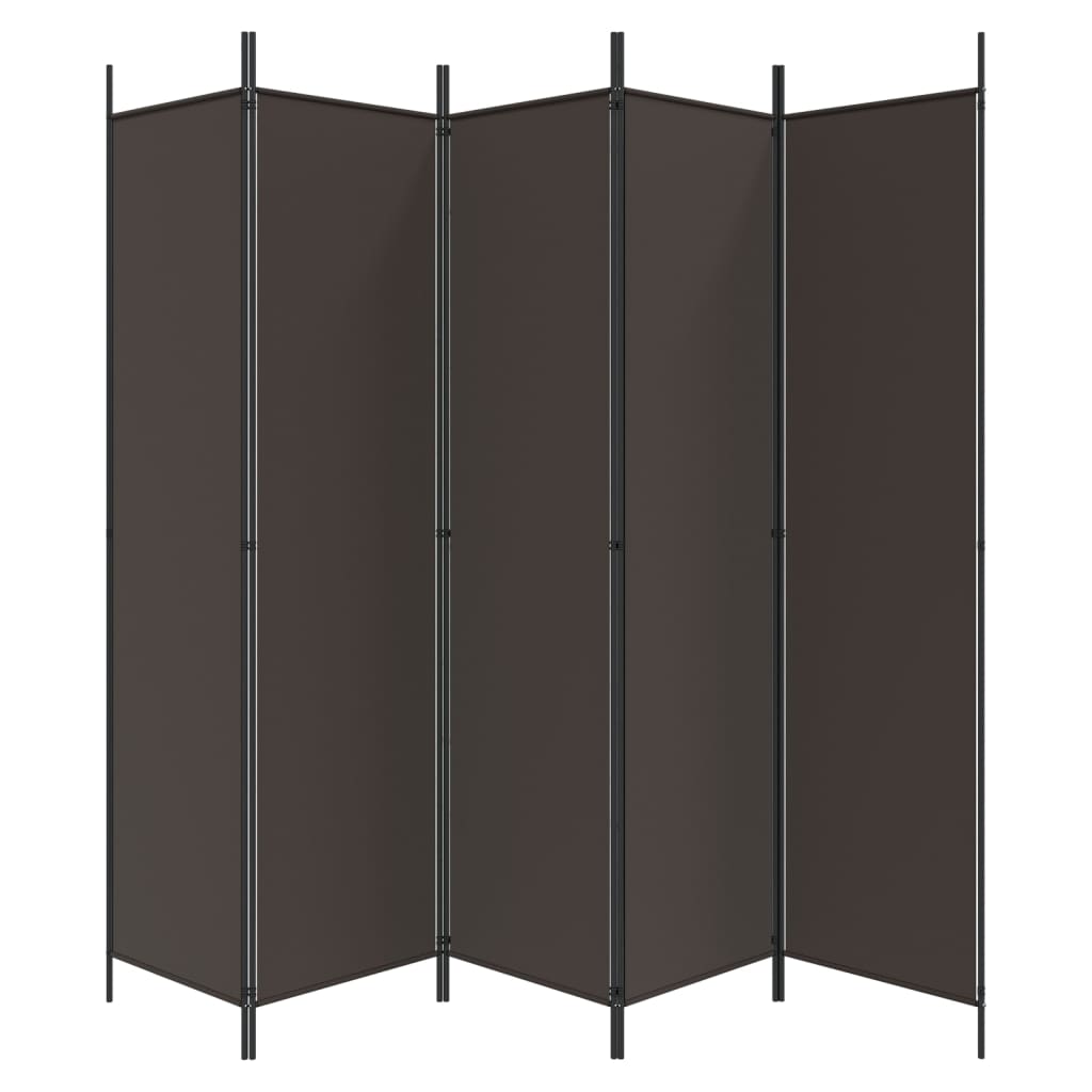 6-delt sæt Skærm Brun 300x200 cm Stof