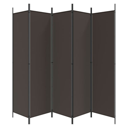 6-delt sæt Skærm Brun 300x200 cm Stof
