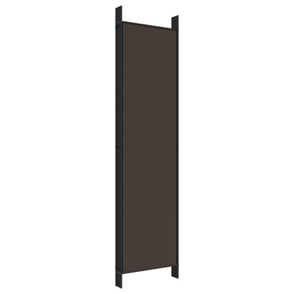 6-delt sæt Skærm Brun 300x200 cm Stof