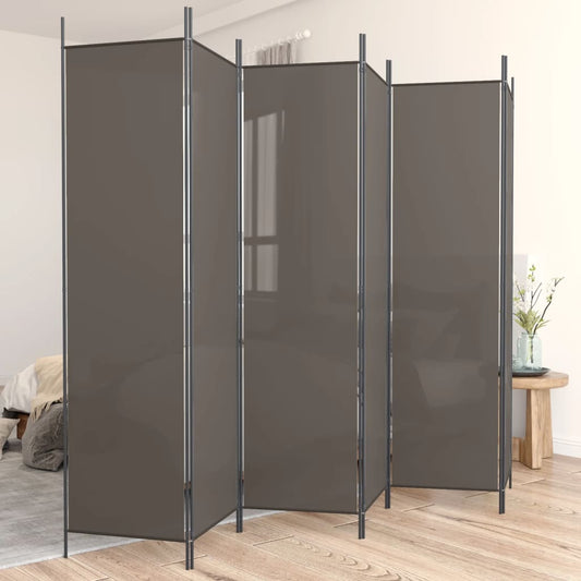 6-delt sæt Skærm Antracit 300x200 cm Stof