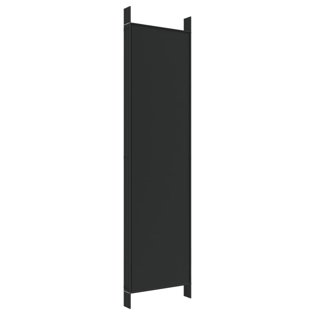 6-delt sæt Skærm Sort 300x200 cm Stof