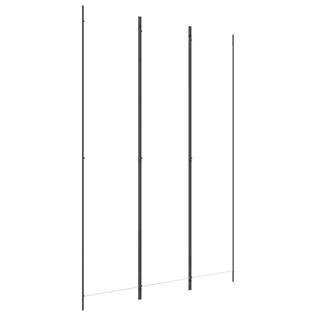 3-tlg. Paravent Weiß 150x220 cm Stoff