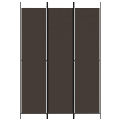 3-tlg. Paravent Braun 150x220 cm Stoff