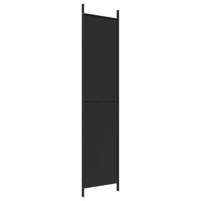 3-tlg. Paravent Schwarz 150x220 cm Stoff