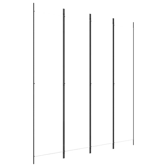 4-delt Paravent Hvid 200x220 cm Stof