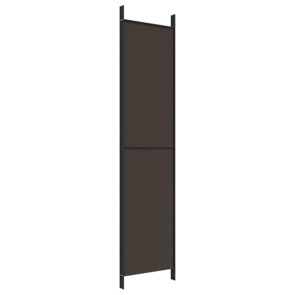 4-tlg. Paravent Braun 200x220 cm Stoff