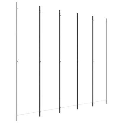 5-tlg. Paravent Weiß 250x220 cm Stoff