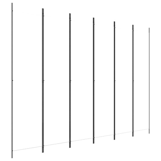 6 dele Paravent Hvid 300x220 cm Stof