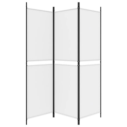 3-tlg. Paravent Weiß 150x180 cm Stoff