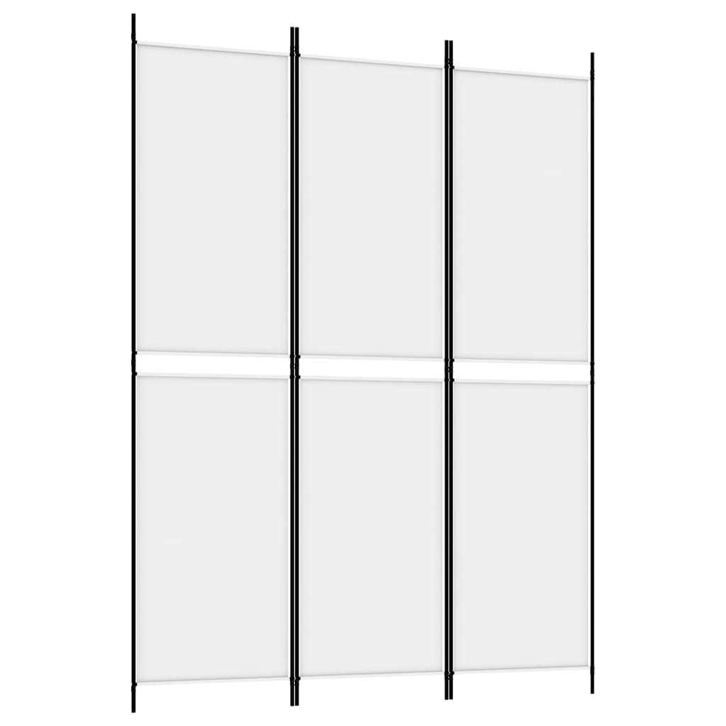 3-delt Paravent Hvid 150x200 cm Stof