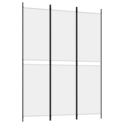 3-delt Paravent Hvid 150x200 cm Stof