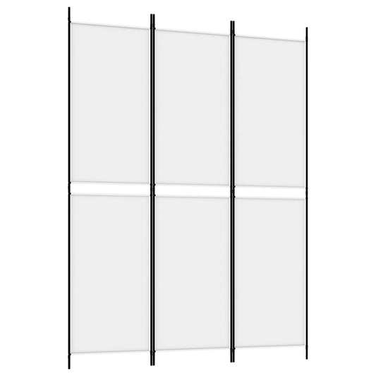3-delt Paravent Hvid 150x200 cm Stof