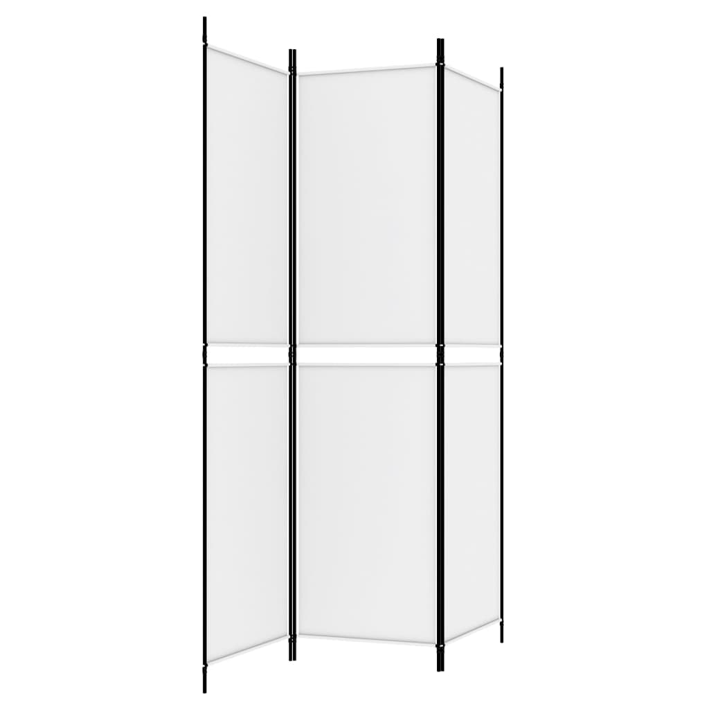 3-delt Paravent Hvid 150x200 cm Stof