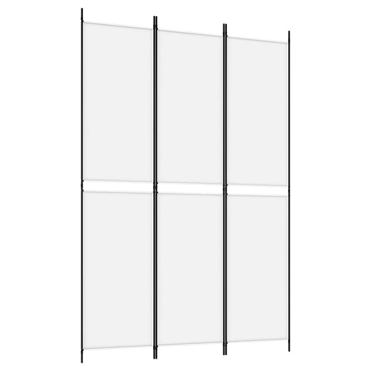 3-delt Paravent Hvid 150x220 cm Stof
