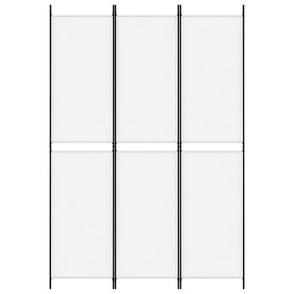 3-tlg. Paravent Weiß 150x220 cm Stoff