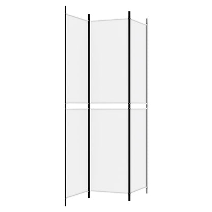 3-tlg. Paravent Weiß 150x220 cm Stoff